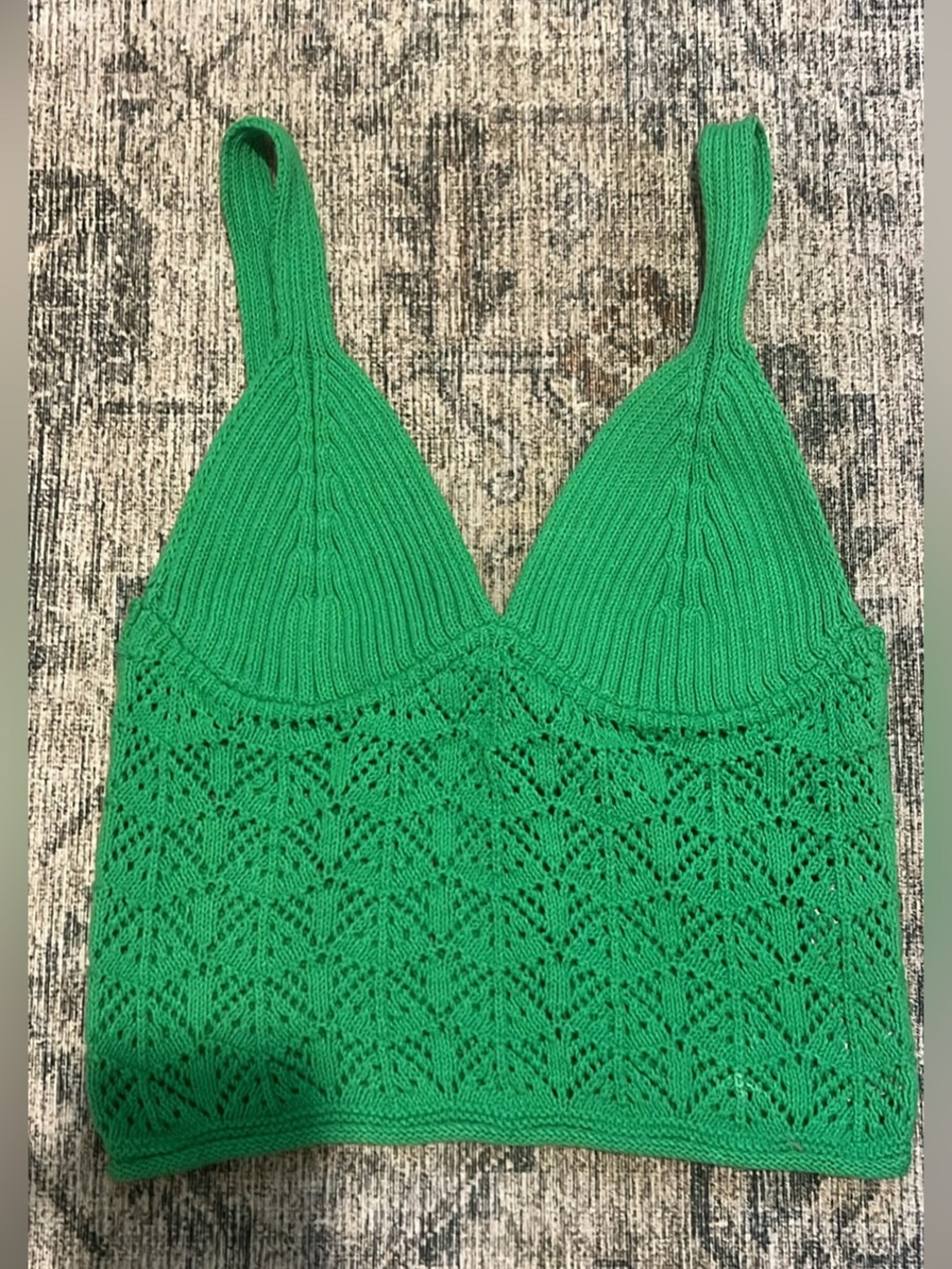 Zara Green Knit Top